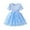 Blue*, variant on RUTAYY Children Girls Dress Round Neck Short Sleeve with Floral Birthday Celebrations Everyday Wear Relaxed Holiday Dresses