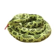thumbnail image 2 of Muñeco de serpiente de peluche, juguete de animal, abrazable, diseño de dibujos animados, juguete divertido y realista. Verde, 2 of 9