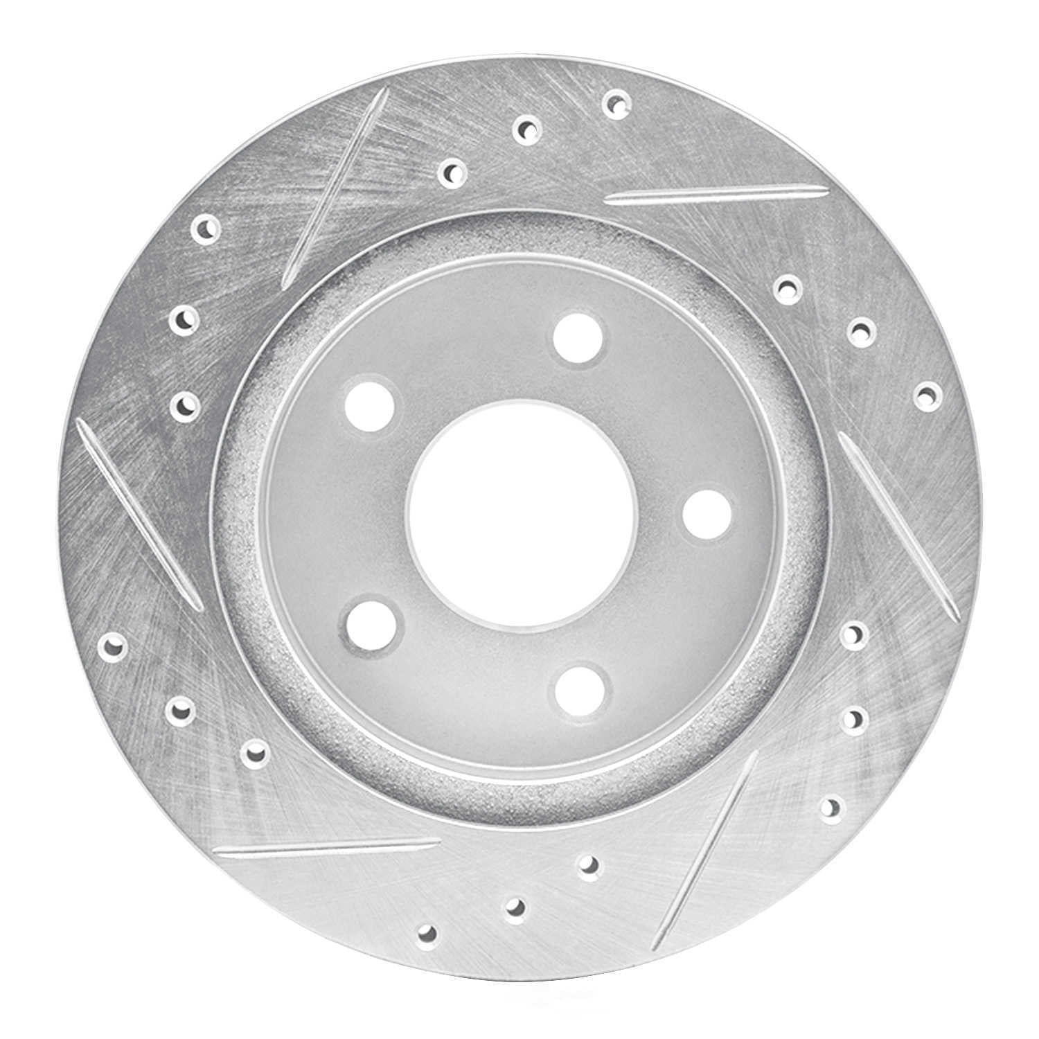 Dynamic Friction Company 631-54031R DFC Brake Rotor - Drilled And Slotted - Silver