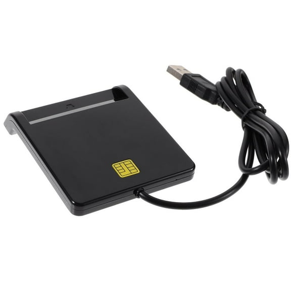 FNNMNNR Square Card Reader Universal Portable Smart Card Reader for Bank Card Card Smart ID Credit Card Reader USB 2.0 Interface Black