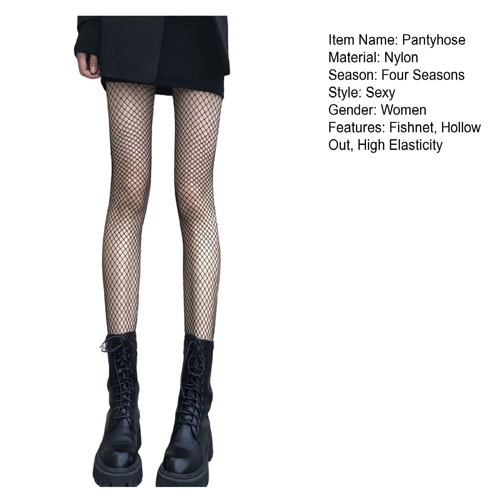 Lenago Fishnet Stockings for Women Hollow Out Heart Print Base