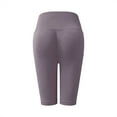 thumbnail image 4 of QLEICOM Womens Athletic Shorts, Plus Size Shorts, Fashion Yoga Leggings Fitness Running Gym Sports Full Knee Length Pants Yoga Shorts, Running Shorts, Comfy Beach Shorts, Cycling Shorts Purple S, 4 of 5