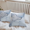 thumbnail image 6 of Throw Pillow Covers 18x18 Inch Set of 2, Marble Blue Waterproof Outdoor Pillow Covers, Modern Abstract Ink Painting Luxury Decorative Cushion Pillowcases for Couch, Sofa, Bed, Garden, Patio, 6 of 9