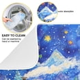 thumbnail image 2 of Trains with Moon Snow Mountains Dish Drying Mat Dish Drainer Rack Mats Water Absorbent Non-Slip Easy Clean Heat Resistant for Kitchen Counter, 2 of 8