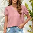 thumbnail image 3 of Scyoekwg Women Tops Trendy Trendy Going Out Tops Loose Womens Summer Fashion Short Sleeve Cute T Shirts Ladies Blouses Dressy Casual, 3 of 5