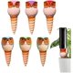 thumbnail image 1 of Juego auspicioso de 6 estacas de riego automático para plantas en vacaciones, dispositivos de riego de plantas de terracota para botellas de vino, macetas de riego automático Feliz Sencillez, 1 of 5