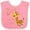 Pink and White, variant on Inktastic My Nonna Loves Me- Cute Giraffe Boys or Girls Baby Bib