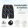 thumbnail image 3 of Lsque Whales In Space Pattern Mens Swim Trunks- Bathing Suit Compression Liner - Beach Swim Shorts Swimwear - (S-3XL) - Stretch Quick Dry-Small, 3 of 6