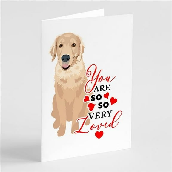 Golden Retriever Fawn #2 so Loved Greeting Cards and Envelopes Pack of 8 7 in x 5 in
