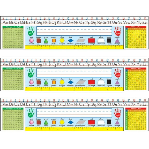 Carson Dellosa Education Traditional Manuscript Nameplates, Grade 1-3, 36 Per Pack, 3 Packs