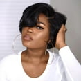 thumbnail image 5 of Pixie Cut Human Hair Short Curly Human Hair For Women Straight Bob, 5 of 7