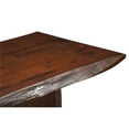 thumbnail image 4 of Taran Designs Werrick 84" Live Edge Solid Wood Dining Table in Dark Brown, 4 of 9