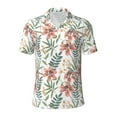 thumbnail image 2 of Daiia Lilies Flowers Pattern Men’s Polo Shirts,Solid Deck Shirt,Classic Fit, Breathable Cotton Polo for Casual and Sport Wear-Large, 2 of 7