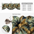 thumbnail image 6 of Tie Up Valance Curtain for Kitchen, Watercolor Tropical Plant Palm Leaf Rod Pocket Short Curtains Adjustable Tie-Up Shade Valances, Summer Leaves Window Treatment for Bathroom Living Room Bedroom, 6 of 9
