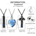 thumbnail image 2 of Personlized 3 Pcs Urn Necklace for Ashes Bulk Cremation Birthstone Cross Heart Cubic Jewelry Stainless Steel Memorial Locket for Men Women, 2 of 8