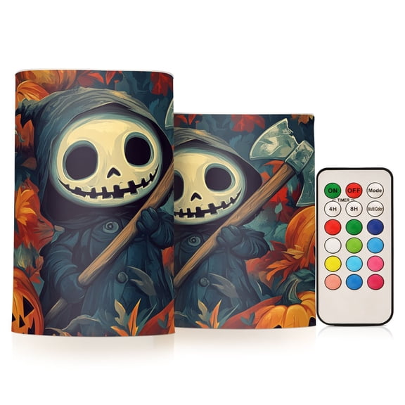 BZSMCE Flameless Candles LED Lights Cool and Pumpkin Pattern Creativity Battery Candles