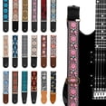 thumbnail image 2 of AODSK Cotton Embroidery Guitar Strap 2" Adjustable for Acoustic Electric Bass Ukulele with Picks Guitarists Gift, 2 of 7
