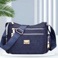 thumbnail image 1 of Bolsa bandolera Oxford de gran capacidad con múltiples bolsillos para mujer (azul) Ehuebsd Para Estrenar, 1 of 7