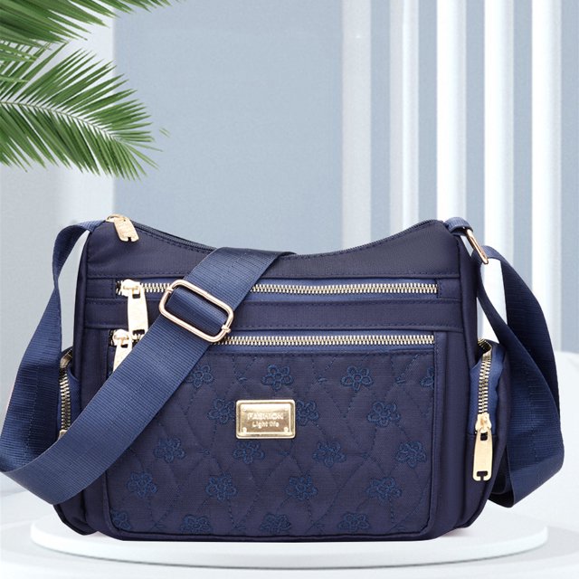 Bolsa bandolera Oxford de gran capacidad con múltiples bolsillos para mujer (azul) Ehuebsd Para Estrenar