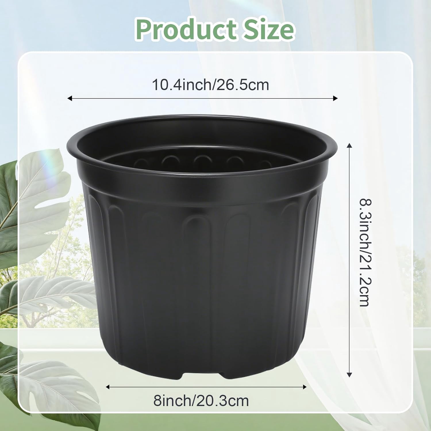40 Pack 3 Gallon Nursery Plant Pots,10 Inch Plastic Garden Flower Seedling Planter Pot with Drainage Holes for Outdoor Indoor Plants,Gardening Gifts