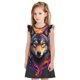 thumbnail image 1 of Balery Colorful Wolf Head Camisón de princesa para niñas, pijama de algodón con mangas abullonadas, suave y bonito.-XX-Large, 1 of 6