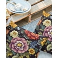 thumbnail image 3 of Outdoor Waterproof Pillow Covers Pack of 2, Summer Flora Vintage Colorful Flowers Plant Decorative Throw Pillowcases Cushion Covers for Garden Patio Tent Sofa Couch, 16x16 inch, 3 of 8