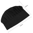 thumbnail image 4 of Gorro de camarero de cafeterías unisex, gorro de trabajo de cocinero suave para cocina de restaurante (negro) Ehuebsd  Libre de BPA, 4 of 6