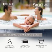 INTEX PureSpa Plus Inflatable Bubble Jet Spa & Replacement Filters (8 Pack)