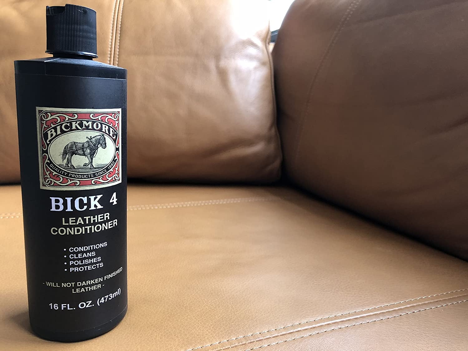 Bick 4 Leather Conditioner and Leather Cleaner 8 oz - Will Not Darken  Leather - Safe of Leather Apparel, Furniture, Jackets, Shoes, Auto  Interiors