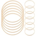 thumbnail image 1 of Miangastore 12Pcs Dream Catcher Rings Khaki Round Bamboo Plastic Craft Making Handmade Projects Diy Activities, 1 of 8