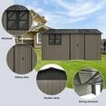 thumbnail image 4 of Metal garden sheds 12ftx10ft outdoor storage sheds white+black with window with sliding door, 4 of 6