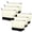 Cream / Black, variant on Muka 6 Pack Burlap Makeup Bag, Two Tone Gusseted Cosmetic Case, 9 x 5-1/2 x 3-1/2 Inch