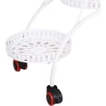 thumbnail image 7 of Miumaeov 6 Pots Modern Metal Plant Stand Heart Shape Flower Holder Shelf Movable with Wheel Flower Pot Stand for Patio Garden Living Room Corner Balcony Bedroom (White), 7 of 7