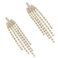 thumbnail image 3 of Tassel Earrings for Wedding Party Decorative Rhinestone Pendant Women .5x1.5cm Shining Ear Jewelry 1 Pair, 3 of 3