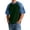 Blackish Green, variant on Men's Oversized T-Shirts Relaxed Fit Contrast Denim Sleeve Summer Crewneck Top, Beige L