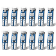 T5 LED Bulbs 3030 3SMD LED Bulb for Auto Car Dashboard Dash Instrument Panel Gauge Cluster Indicator Lights Lamp(12Pack)