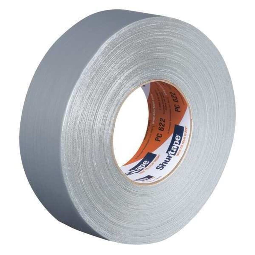 Shurtape Duct Tape, Silver, 60-1/8 yd L, 1-7/8 in W 183845