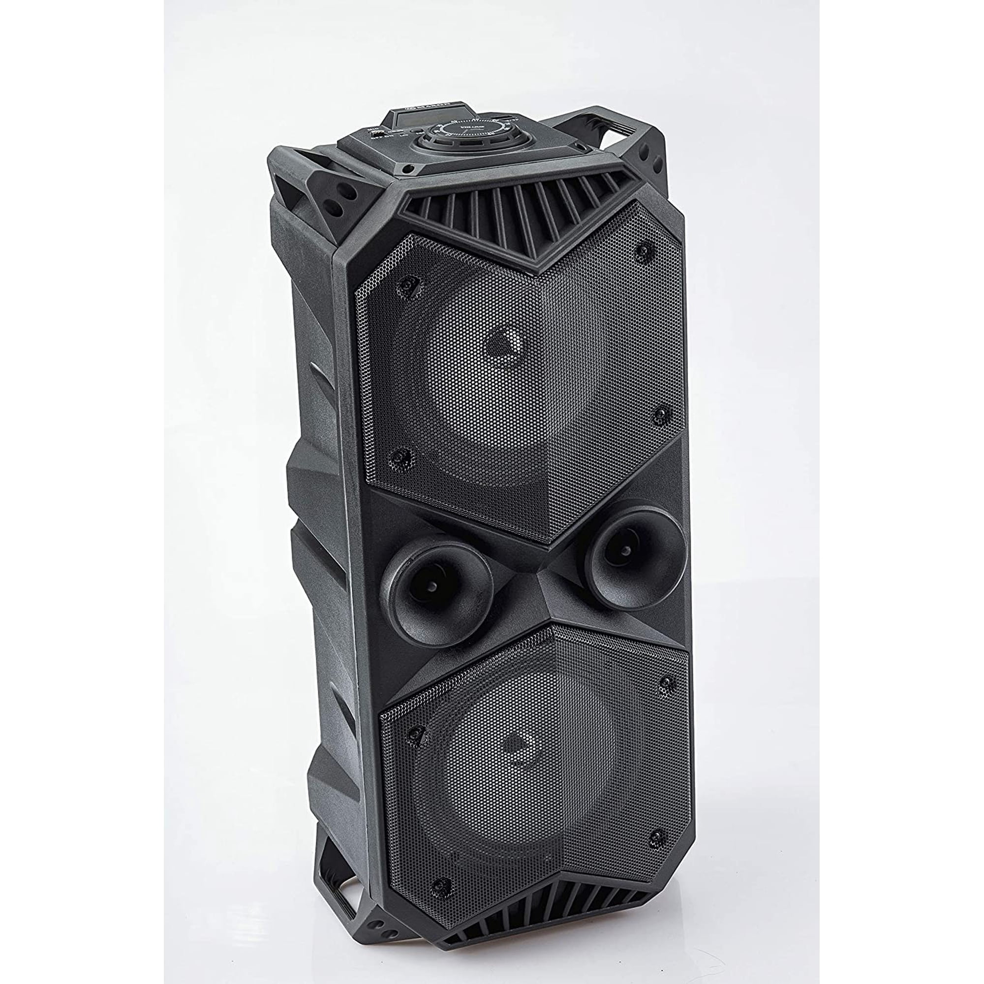 Audio Bluetooth Soundlogic Bluetooth Speaker Mini Tower Bluetooth Tower Speaker W/FM RADIO SoundLogic XT Portable BLACK Fabric  Grill NEW