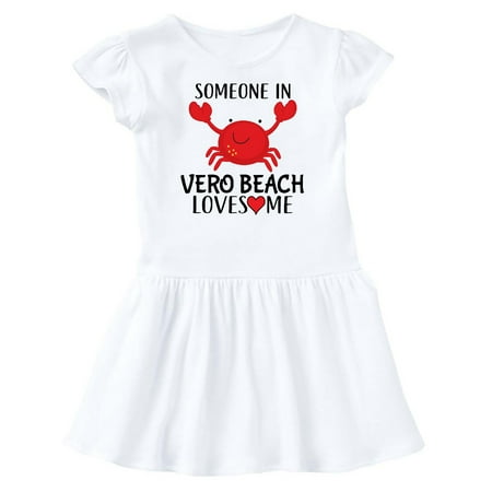 

Inktastic Someone in Vero Beach Loves Me Gift Baby Girl Dress