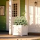 thumbnail image 4 of Flores artificiales para jardines exteriores con pinchos en el suelo, decoración blanca de trompeta para jardín, patio o macetas de interior, plástico resistente a la intemperie, 4 of 6