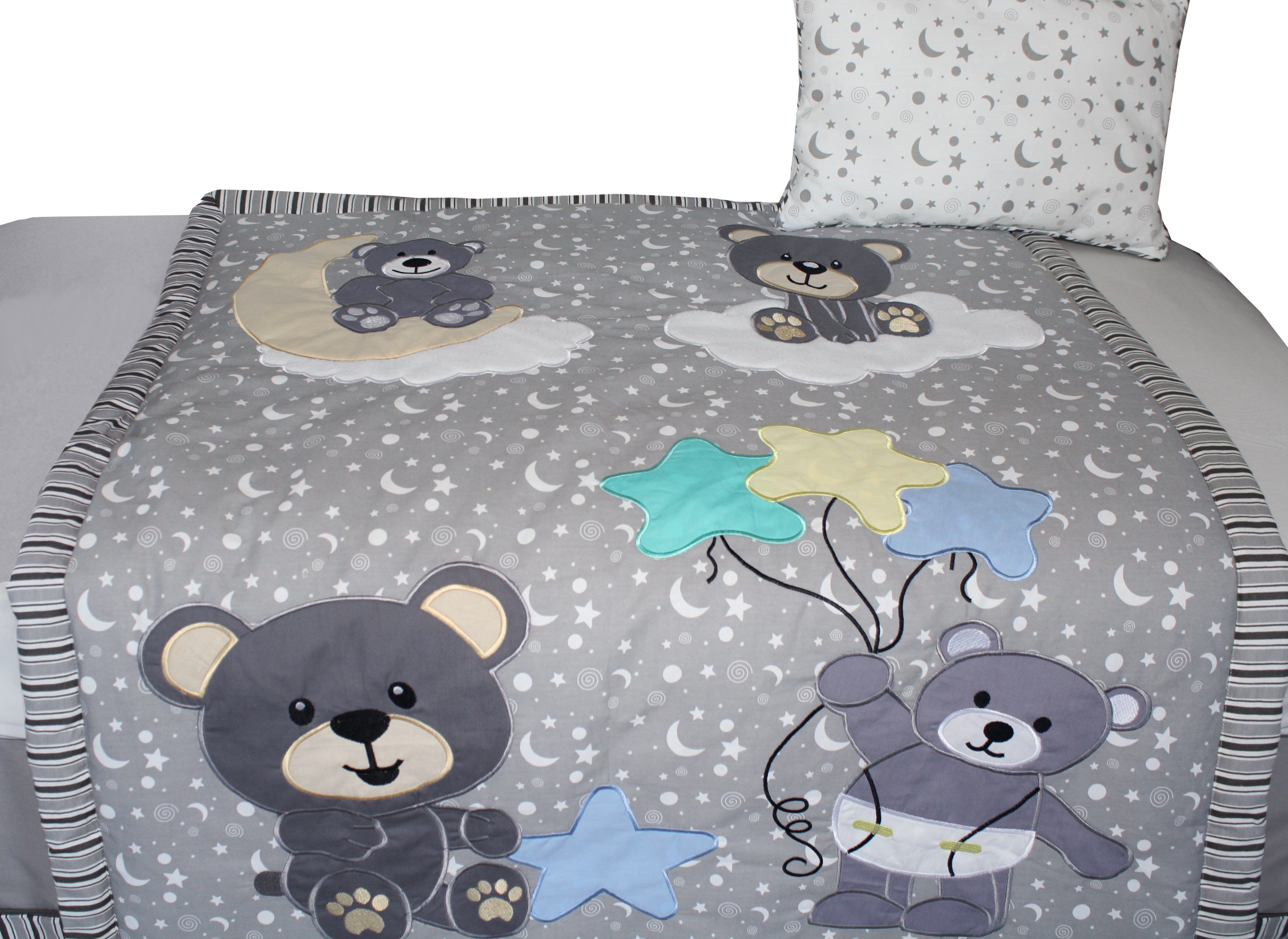 Tiny tatty teddy 2025 quilt and bumper set