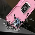 thumbnail image 7 of Designed for Motorola Moto G Play 2024 Hybrid Cases with Magnetic Ring Holder Stand Kickstand Heavy Duty Rugged Shockproof Phone Case Cover [Pink], 7 of 7