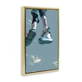 thumbnail image 2 of Stupell Industries Modern Sporty Jump with Sneakers Gold Floating Frame Canvas Art, 17 x 25, by Ray Powers, 2 of 8