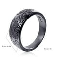 thumbnail image 2 of PAMTIER Men's Vintage Stainless Steel Engraved Eye of God Signet Ring Black Tone Size 14, 2 of 5