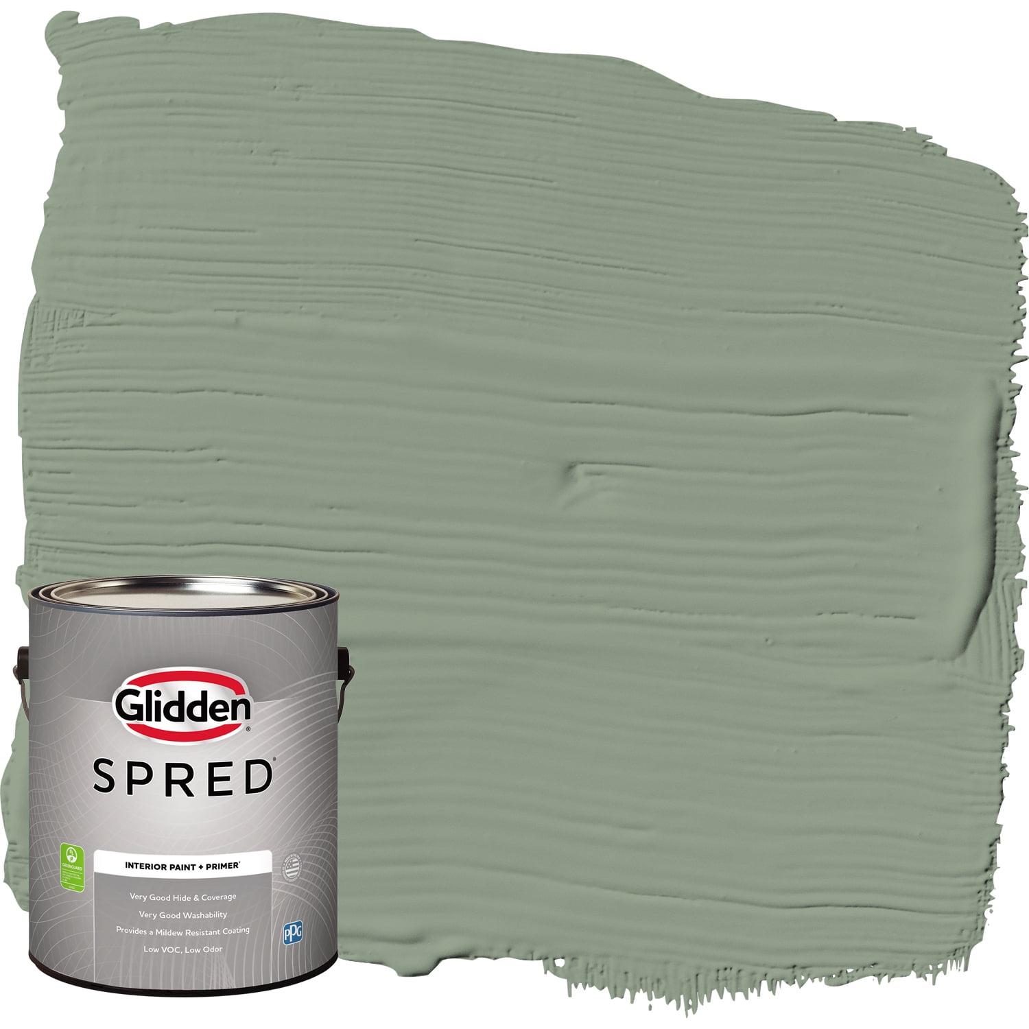 Glidden Spred Grab-N-Go Interior Wall Paint, Farm Fresh / Green, Semi-Gloss, 1 Gallon