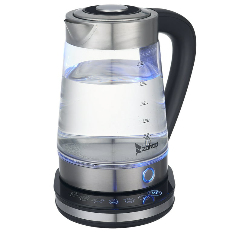 Zeppoli Electric Kettle - Glass Tea Kettle & Hot Water Boiler/Heater-Auto  Shu 850477008180