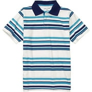 Faded Glory - Boy's Variegated-Stripe Rugby Shirt