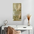 thumbnail image 2 of Elephant Stock Limestone Buddha Wall Art - Vertical Multi Panel Canvas - Living Room Wall Decor - Religion And Spirituality Multi Panel - White And Beige Decor - 12" x 27", 2 of 8