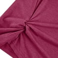 thumbnail image 4 of FRSASU Women's Summer off the Shoulder T-Shirt Dresses Twist Hem Long Sleeve Solid Color Party Beach Dress Hot Pink, 4 of 8