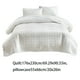 thumbnail image 3 of Juego de funda de cama acolchada lavada de doble cara, 3 piezas, funda de almohada de color liso, ropa de cama de poliéster de 20 x 26 pulgadas, 3 of 6